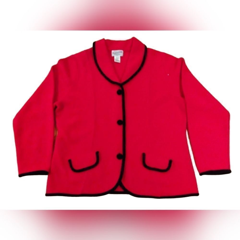 Pendleton Merino Wool Cardigan Jacket Portland Oregon SZ Large Petite Vintage - Picture 14 of 15